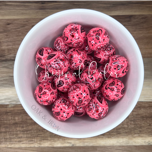 20mm Pink Bandanna *Original Color*