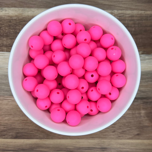 Hot Pink- 12mm Solid Round