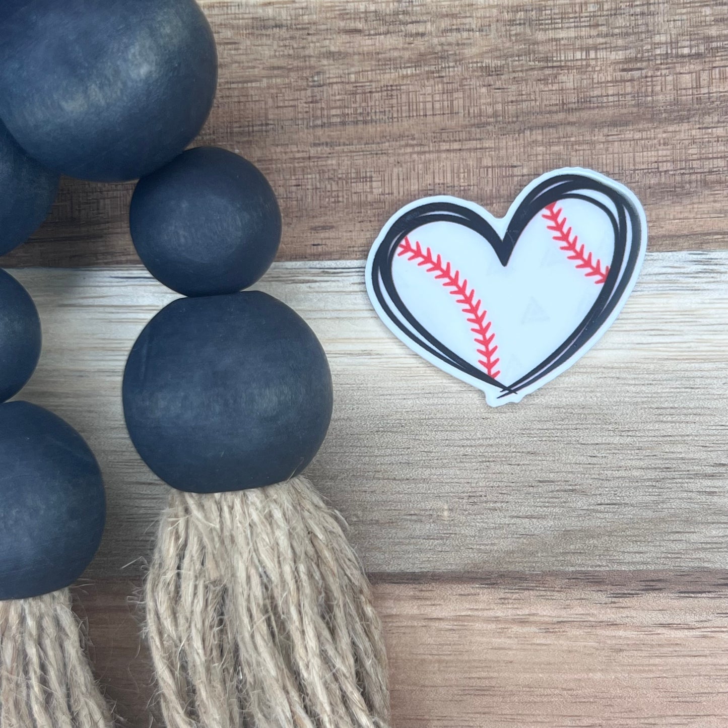 Baseball Heart Flat Back