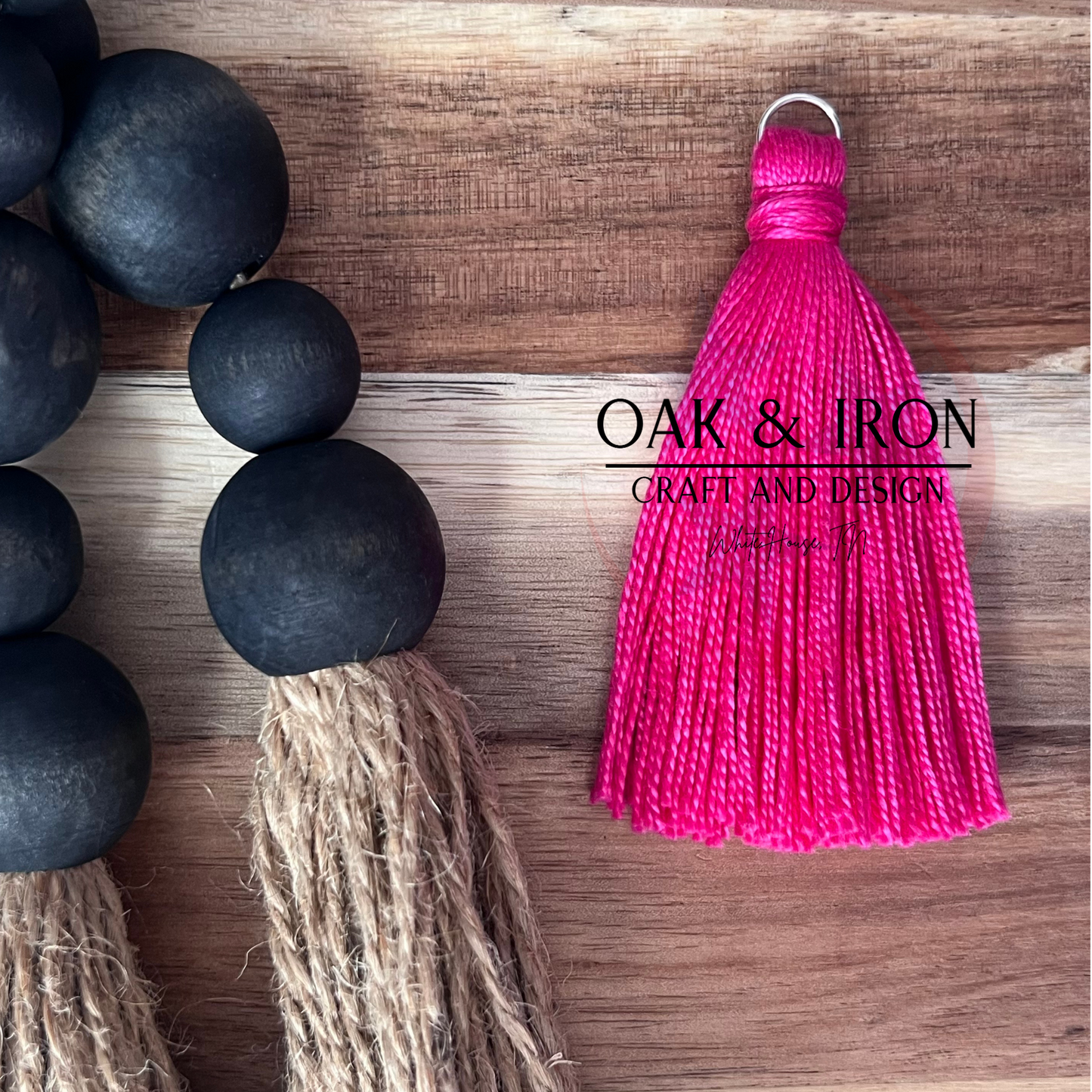 Hand Tied Tassel- Magenta