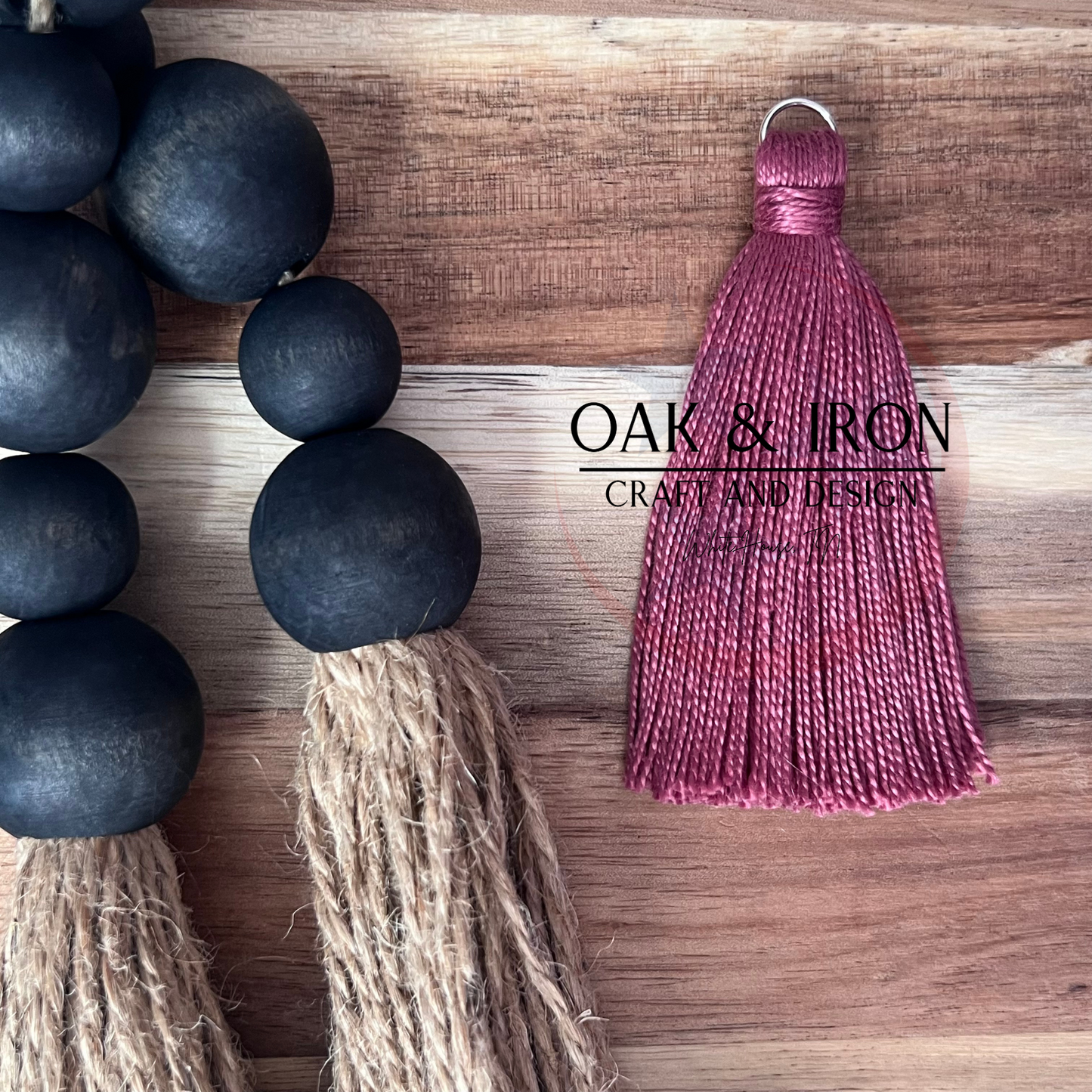 Hand Tied Tassel- Mauve